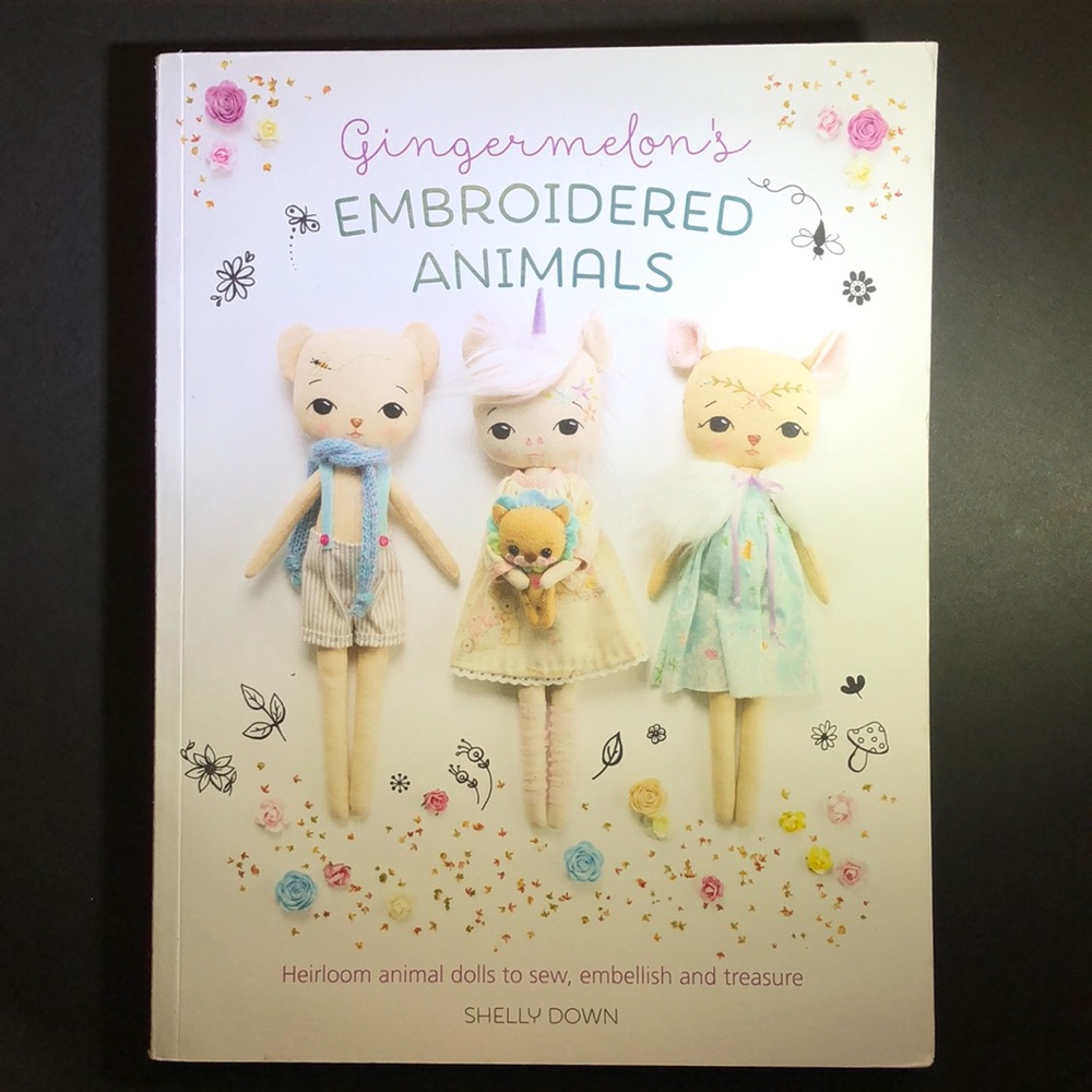 Gingermelon’s Embroidered Animals book by Shelly Down